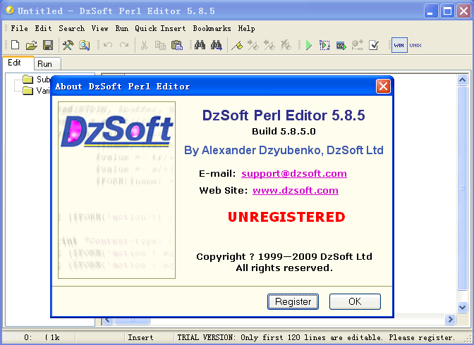 DzSoft Perl Editor v5.8.9.7官方版