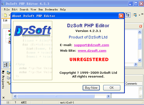 DzSoft PHP Editor v4.2.7.7官方版