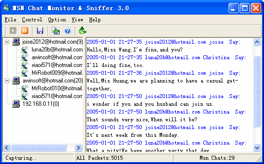 MSN Chat Monitor & Sniffer v3.5官方版