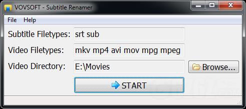 Vovsoft Subtitle Renamer