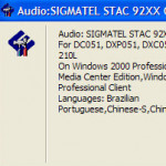 sigmatel high definition audio codec