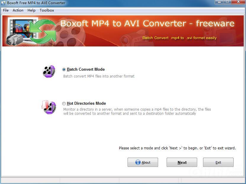 Boxoft Free MP4 to AVI Converter