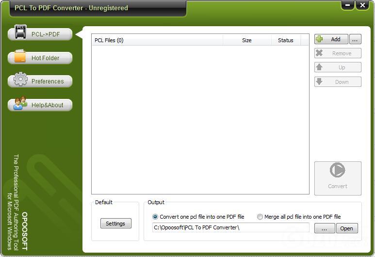 Opoosoft PCL To PDF Converter